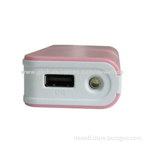4000/5200mAh USB Cellphone Charger with Foldable Holder, 5V 1A Input, Strong LED Flashlight